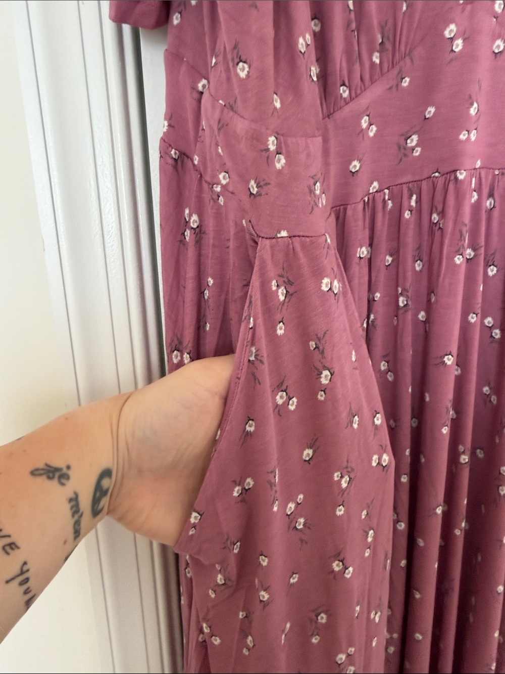 NWT Torrid Mauve Floral Maxi Dress - Picture 5 of 7